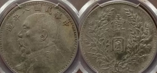 八年袁大头空心叶图片