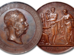 奥匈1873年“维也纳世博会”铜质奖章一枚