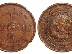 丙午户部大清铜币中心“云”二十文