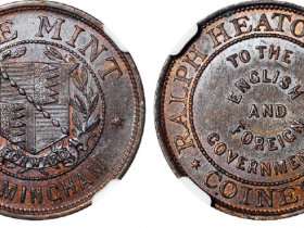 十九世纪末英国伯明翰喜敦造币厂铜质广告章