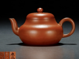福记款朱泥君德紫砂壶壶