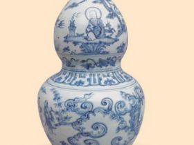 大明弘治青花群仙祝寿大葫芦瓶