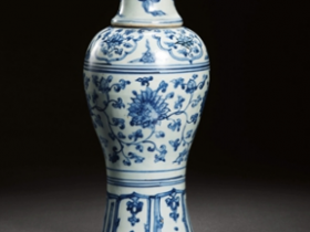 大明正德青花缠枝花卉纹梅瓶成交价