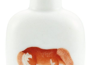 《道光年制》款粉彩马图鼻烟壶