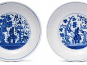 大清同治年制仕女婴戏图盘