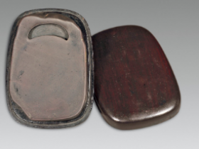 端方藏刘石庵款端石随形砚