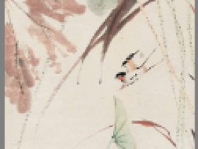 陆恢《荷塘飞燕》