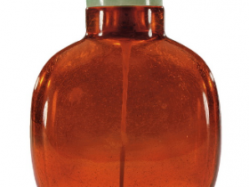 清中期琥珀光素鼻烟壶