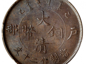 户部乙巳大清铜币二十文价格