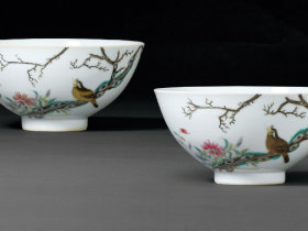 粉彩花鸟瓷器图片