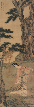 陈洪绶字画《公孙大娘舞剑图》