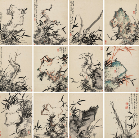 蓝瑛 《兰竹石册》