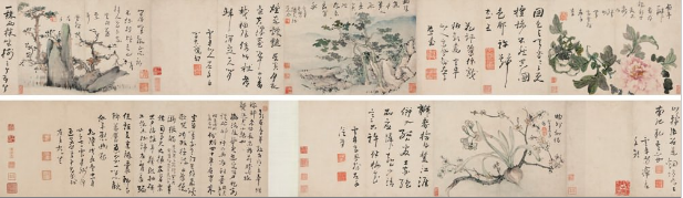 高凤翰花卉书画合璧