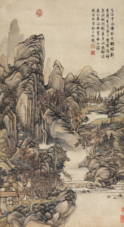 张宗苍 《云崖锦树》